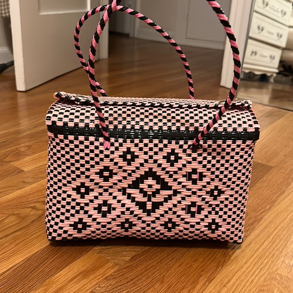 Hand woven basket purse